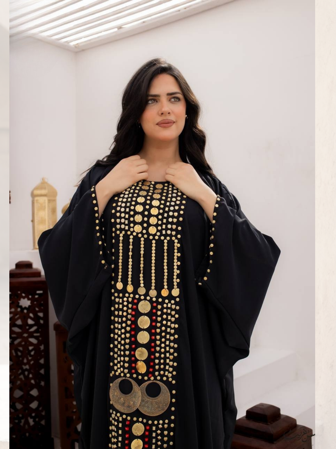 جلابيه كريب مطرز